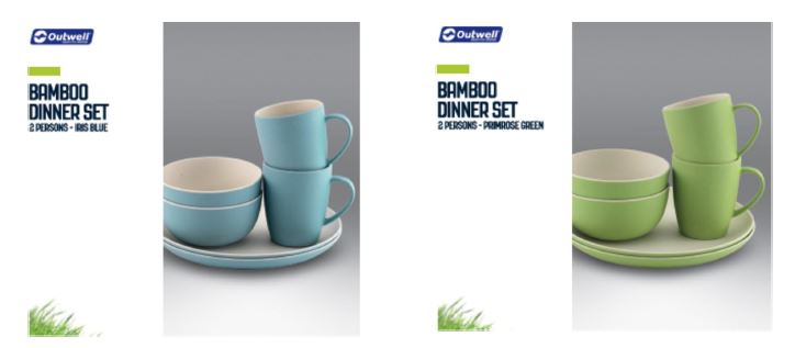 Outwell Bamboo Dinner set - odpoklic